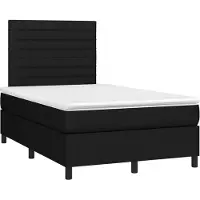 Syfax Cama box spring con colchón tela negro 120x200 cm