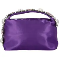 Faina Bolso de mano lila oscuro / plata