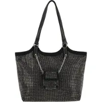 Faina Shopper negro / plata