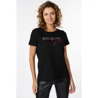 Esqualo T-shirt “believe Black Talla: S | Camisetas de Seda Outlet | Mujer | Negro