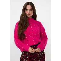 Esqualo Sweater Cable Stones Cerise Pink Talla: S | Sudaderas con Capucha Outlet | Mujer | Rosa
