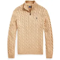 Ralph Lauren para hombre. 710810841003 Jersey de algodón en punto de ochos marrón (M), Casual, outlet 2026.