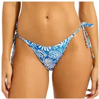 Seafolly - Women's C Shells Tie Side Rio Pant - Parte inferior de bikini size 36, azul