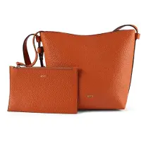 Abro Cosmo Bolsa de hombro Piel natural 21 cm naranja