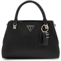 GUESS para mujer. HWZG9672070 Bolso de mano Noelle saffiano negro (OSFA), Casual, Poliuretano, outlet 2026.