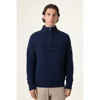 FILA Giovanni Relaxed Half-zip Knit Sailing Sweater Black Iris Talla: M | Jerséis Outlet | Hombre | Negro