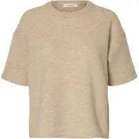 Selected Jersey 'SLFLulu' beige moteado