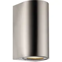 Nordlux Canto Maxi 2, superficie, casquillo GU10, IP44, acero inoxidable