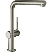 Hansgrohe Grifo de cocina Talis con caño extraíble y sistema sBox, acabado en acero inoxidable, diseño de acero inoxidable, 1 chorro, caño extraíble