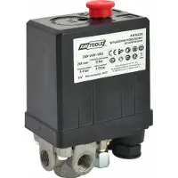 AWTOOLS Interruptor de presión para compresor, 230V, con 3 entradas de 1/4".