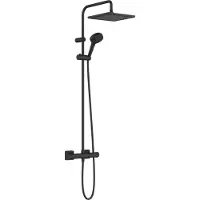 Hansgrohe Vernis Shape, columna de ducha con grifo monomando, 240 cm, 1 chorro, con termostato, color mate, 1 unidad.