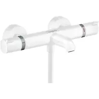 Hansgrohe Termostato Ecostat Comfort, montaje en superficie, color blanco mate, para bañera, montaje en superficie