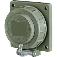 MENNEKES 17021: Enchufe SCHUKO de 16A, 2 polos + toma de tierra, 230V, IP68, para instalación (modelo 17021)