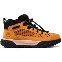 Timberland para niño. TB0A64842311 Zapatillas de piel de media caña con cordones GreenStride Motion 6 amarillo (33), Plano, Casual, Deportiv