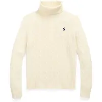 Ralph Lauren para mujer. 211888686012 Jersey de cachemira y lana blanco crema (XXL), Casual, Manga larga, outlet 2026
