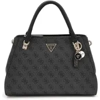 GUESS Bolso de mano 'NOELLE II LUXURY SATCHEL' marrón oscuro / grafito