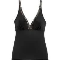 LASCANA Top de tankini marrón / negro