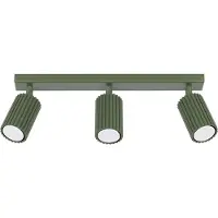 Sollux Lámpara de techo KARBON 3L, color verde oliva