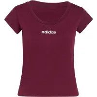 Adidas Camiseta funcional 'Hyperglam' rojo vino / blanco