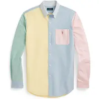 Ralph Lauren Camisa azul claro / amarillo claro / menta / rosé
