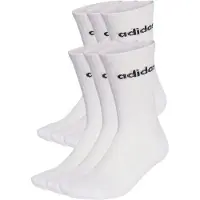 Adidas adidasCalcetines clásicos acolchados Linear (6 pares) 31-33 White / Black Unisex