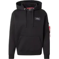 Alpha industries Sudadera 'Mirror' gris / rojo oscuro / negro / blanco