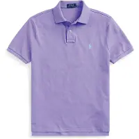 Ralph Lauren para hombre. 710782592028 El icónico polo de piqué Custom Slim Fit lila (S), Casual, Algodón, Manga corta, Polo Ralph Laur