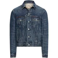 Ralph Lauren para hombre. 710673235001 Chaqueta trucker de denim azul (L), Casual, Algodón, outlet 2026.