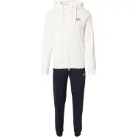 EA7 para hombre. 8NPV63_PJVRZ Chándal de algodón Core Identity con capucha y cremallera blanco (S), Casual, Deportivo, Manga larga, outl
