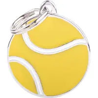 My Family Etiqueta De Identificación Para Mascota De Pelota De Tenis