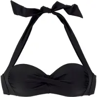 LASCANA Top de bikini negro