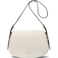 Michael Kors Medium Flap Messenger Bag Vanilla/acorn Talla: OS | Bandoleras Outlet | Mujer | Blanco