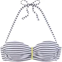 Venice beach Top de bikini amarillo oscuro / negro / blanco
