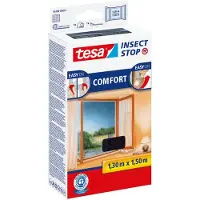 TESA Insect Stop Comfort mosquitera para ventana (130 x 150 cm, negra)