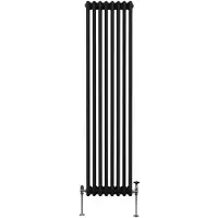MonsterShop Radiador tradicional de 3 columnas - 1800 x 382 mm - Color negro