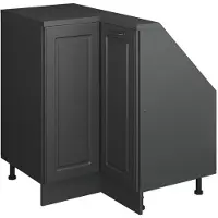 Vicco Armario de cocina esquinero para techo inclinado R-Line Antracita casa de campo 75.6 cm con 1 puerta, Model 59089