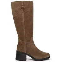 Timberland para mujer. TB0A43M8EIV1 Botas altas Bellevaux de piel marrón (37.5 W), Plano, Cremallera, Casual, outlet 2026.