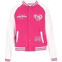 Mymo Sudadera con cremallera rosa / blanco lana