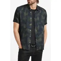 John Varvatos Ss Loren Sportshirt W/ Abstract Geo Deep Olive Talla: S | Camisas Casuales Outlet | Hombre | Verde