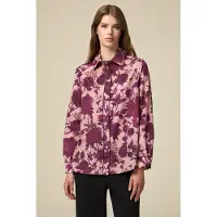Oltre Floral Pattern Shirt Purple Talla: 40 | Blusas Outlet | Mujer | Púrpura