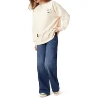 Scotch & Soda Oversized Graphic Sweatshirt Off White Talla: L | Chalecos Outlet | Mujer | Blanco