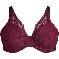 Zizzi Sujetador rojo vino