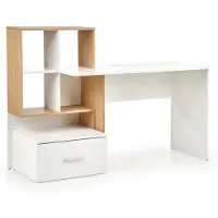 Halmar Escritorio Grosso, 149x105x50 cm, escritorio para oficina, blanco/roble