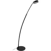 LUCANDE Lámpara arqueada LED Boga, negra, metal, atenuable