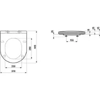 Laufen H8989667160001: Asiento y tapa para inodoro, modelo PRO Slim