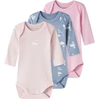 Name it Pijama entero/body azul paloma / rosa / talco / blanco