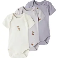 Name it Pijama entero/body marrón / lavanda / lila pastel / blanco