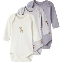 Name it Pijama entero/body marrón / lila / malva / blanco
