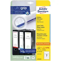 Avery Zweckform L4760-25 Etiquetas para lomo de carpeta 192 x 38 mm, color blanco (175 etiquetas)