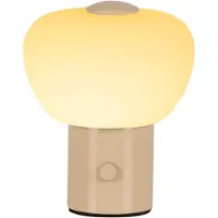 Lucide GUSTAV – Lámpara de mesa recargable – Batería – Ø 8 cm – LED regulable – 1x0,8 W, 2700 K - Color crema - Lámparas de mesa y lámparas de noche (44521/01/38)